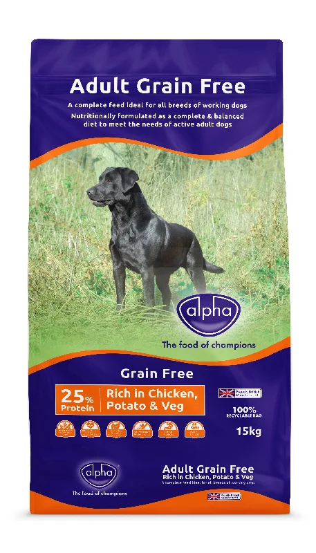 Alpha Grain Free Rich In Chicken Potato & Veg 15kg