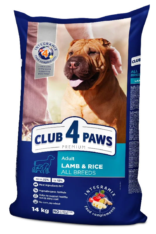 CLUB 4 PAWS Premium Lamb & Rice, All Breeds