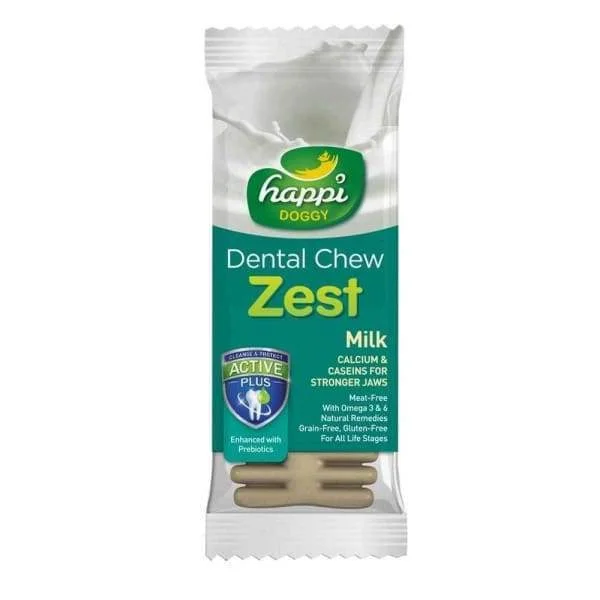 [10 FOR $10 | 29% OFF] Happi Doggy Dental Chew Zest Milk 4 Inch 25g