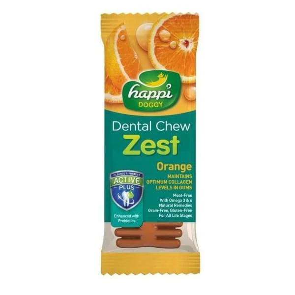 [10 FOR $10 | 29% OFF] Happi Doggy Dental Chew Zest Orange 4 Inch 25g