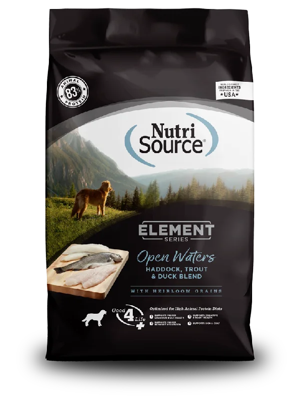 - Natural ingredient dog foodNutriSource Dog Element Open Waters Recipe