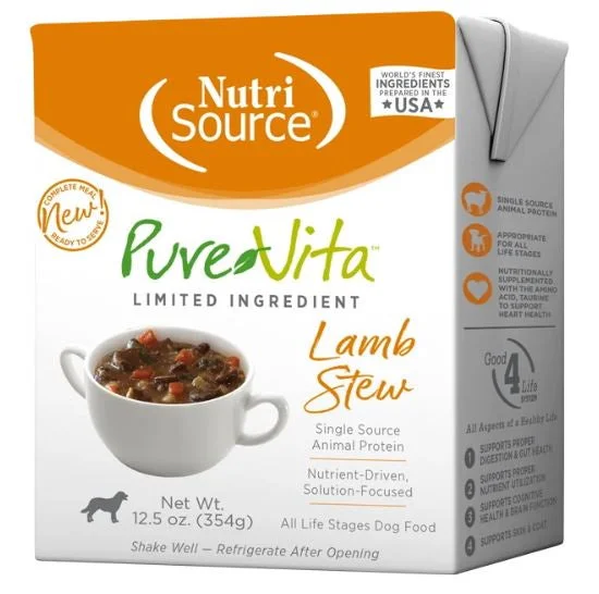 Nutri Source PureVita Lamb Stew ; Dog Food ; 12.5 oz