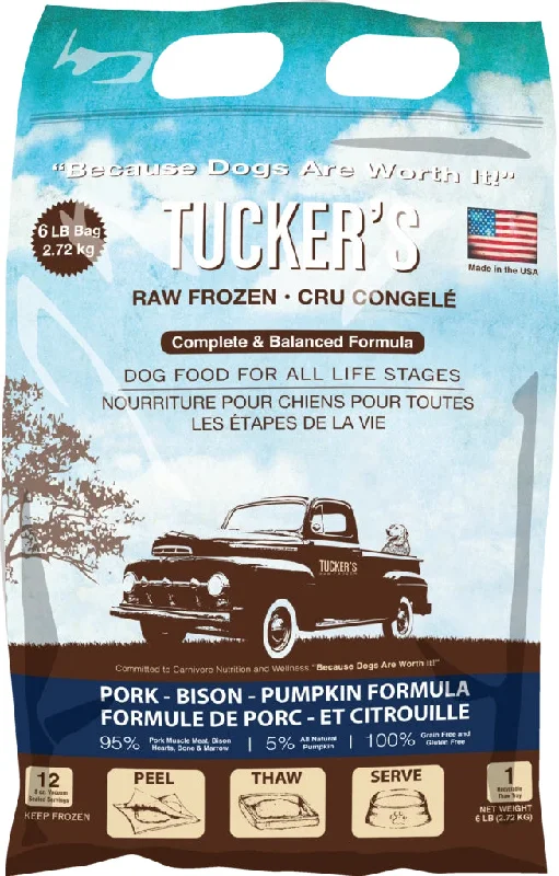 - Crave dog food reviewTucker's Frozen Raw Pork Bison Pumpkin Complete and Balanced Dog Food